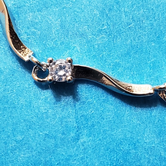 Silver bracelet with Cubic zirconia diamonds - Picture 8 of 8
